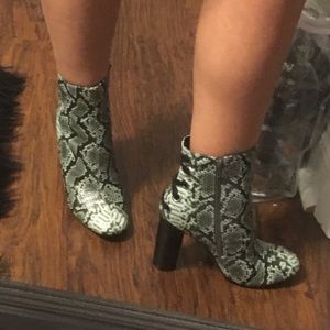 Snake Print booties